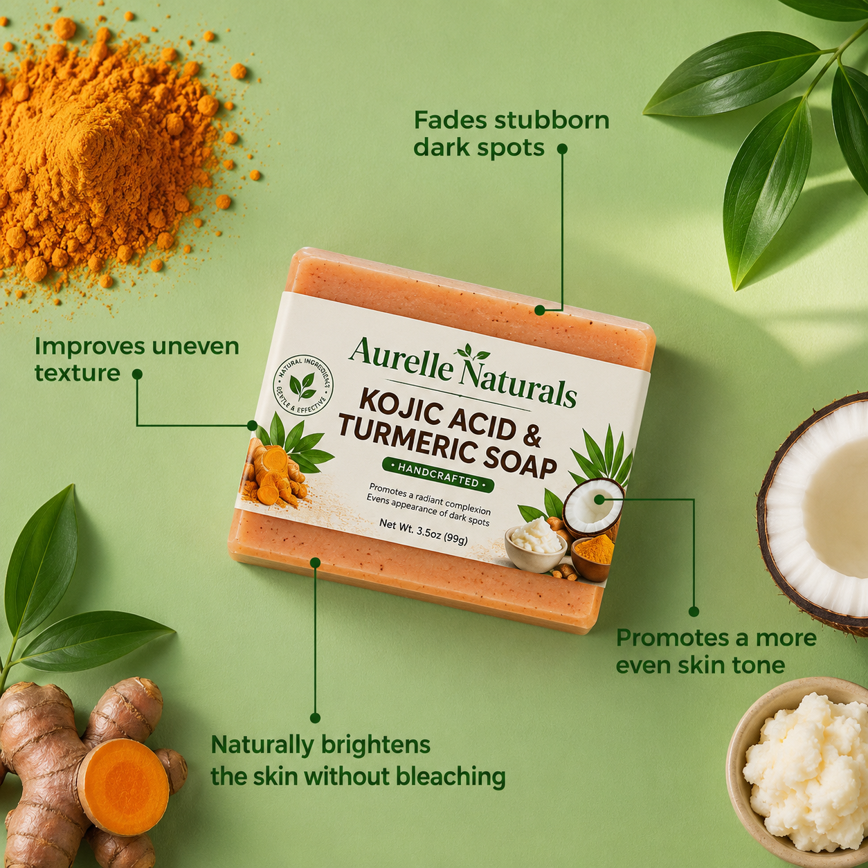 Kojic Acid & Turmeric Soap